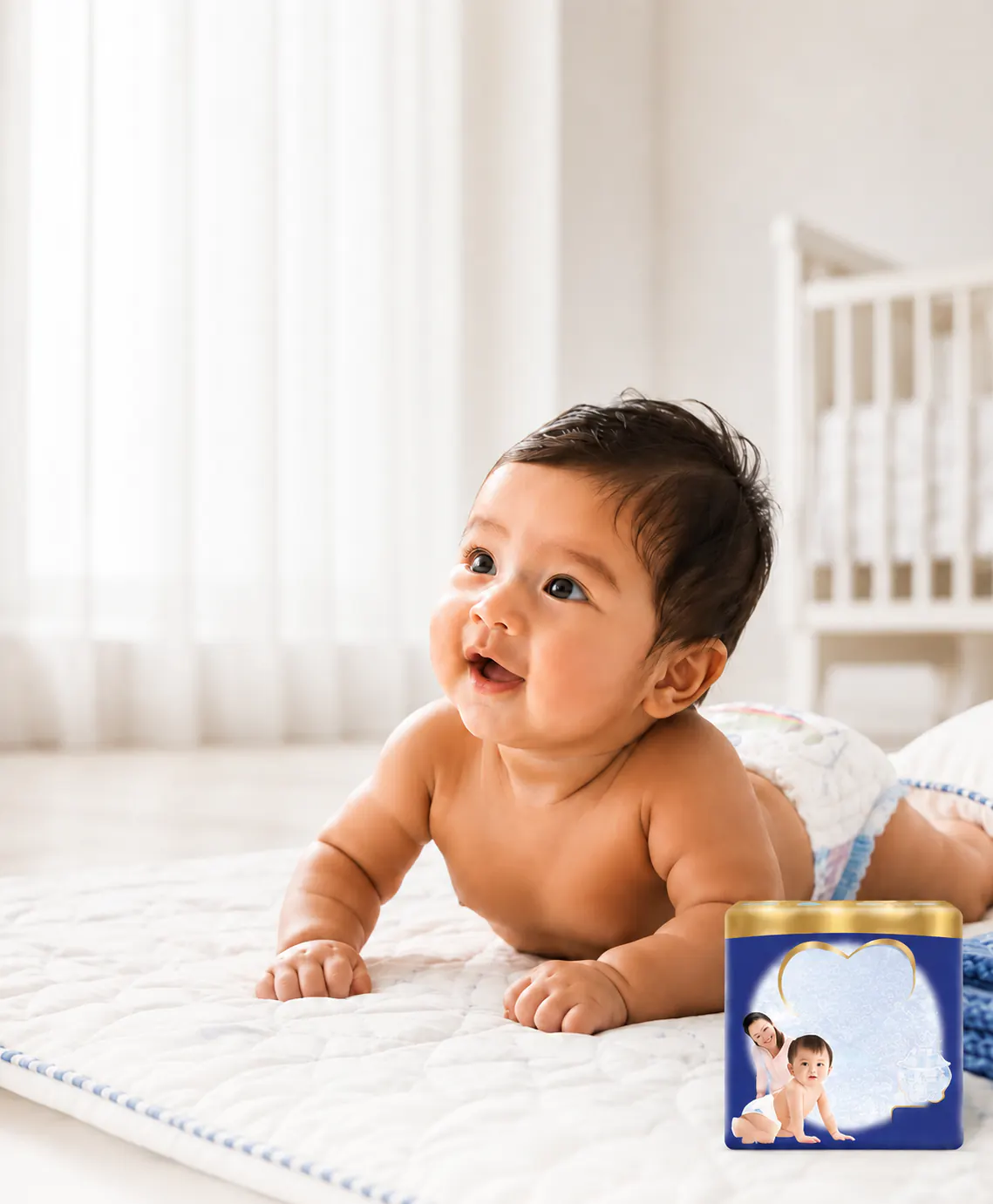 MamyPoko Pants tummy time strength-building creative